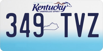 KY license plate 349TVZ
