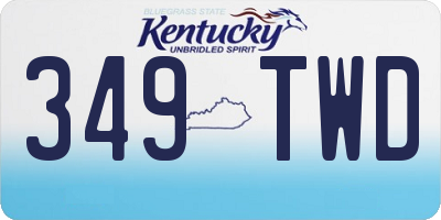KY license plate 349TWD