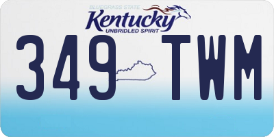 KY license plate 349TWM