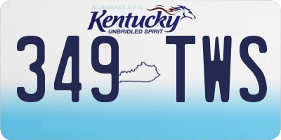 KY license plate 349TWS