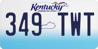 KY license plate 349TWT