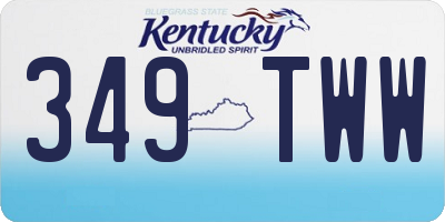 KY license plate 349TWW
