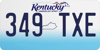 KY license plate 349TXE