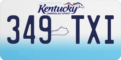 KY license plate 349TXI