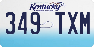 KY license plate 349TXM
