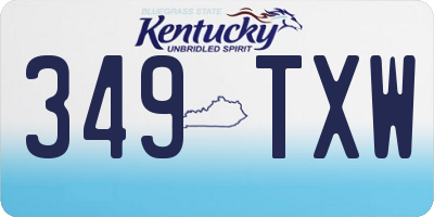 KY license plate 349TXW