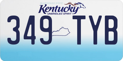 KY license plate 349TYB