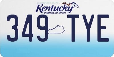 KY license plate 349TYE