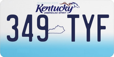 KY license plate 349TYF