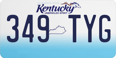 KY license plate 349TYG