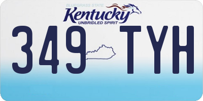 KY license plate 349TYH