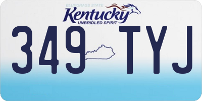 KY license plate 349TYJ