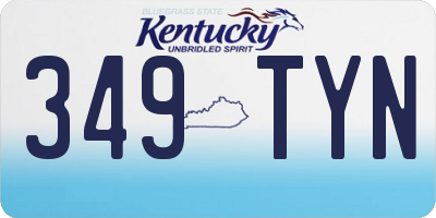 KY license plate 349TYN