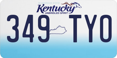 KY license plate 349TYO