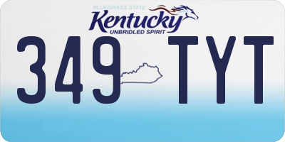 KY license plate 349TYT