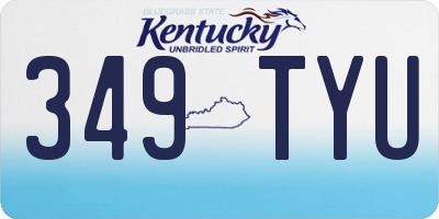 KY license plate 349TYU