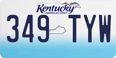 KY license plate 349TYW