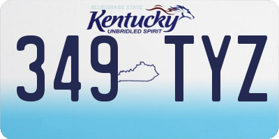 KY license plate 349TYZ