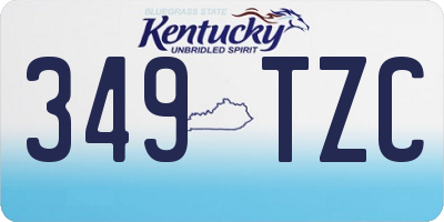 KY license plate 349TZC