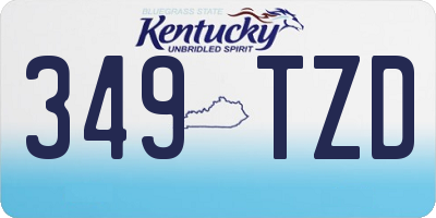 KY license plate 349TZD