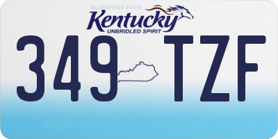 KY license plate 349TZF