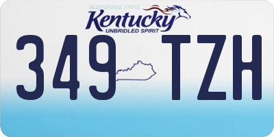 KY license plate 349TZH