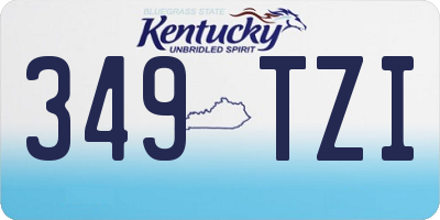 KY license plate 349TZI