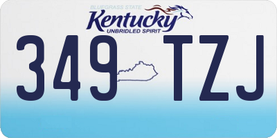 KY license plate 349TZJ