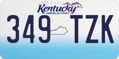 KY license plate 349TZK