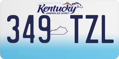 KY license plate 349TZL