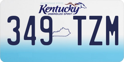 KY license plate 349TZM
