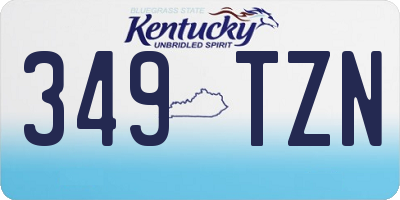 KY license plate 349TZN