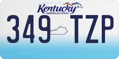 KY license plate 349TZP