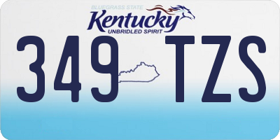 KY license plate 349TZS