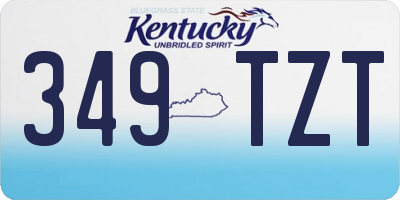 KY license plate 349TZT