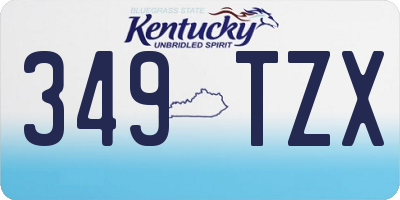 KY license plate 349TZX
