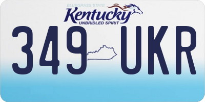 KY license plate 349UKR