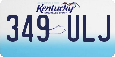 KY license plate 349ULJ