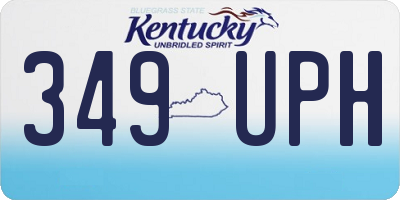 KY license plate 349UPH