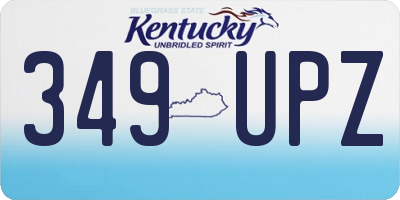 KY license plate 349UPZ