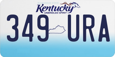 KY license plate 349URA