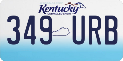 KY license plate 349URB
