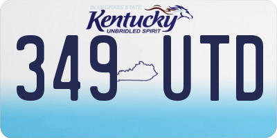 KY license plate 349UTD