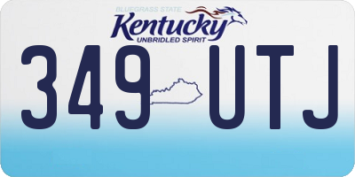 KY license plate 349UTJ