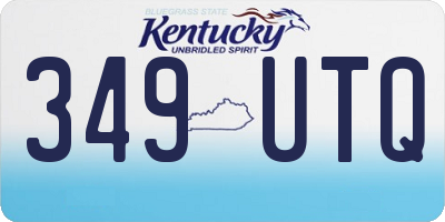 KY license plate 349UTQ