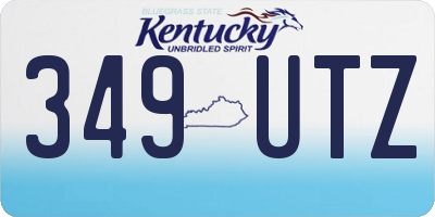 KY license plate 349UTZ