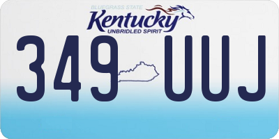 KY license plate 349UUJ