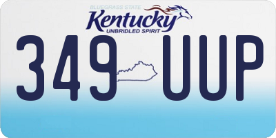 KY license plate 349UUP