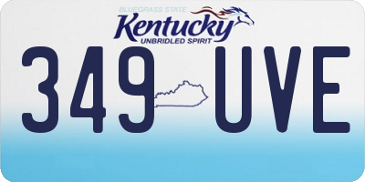 KY license plate 349UVE
