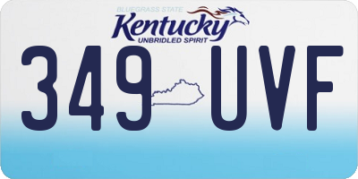 KY license plate 349UVF